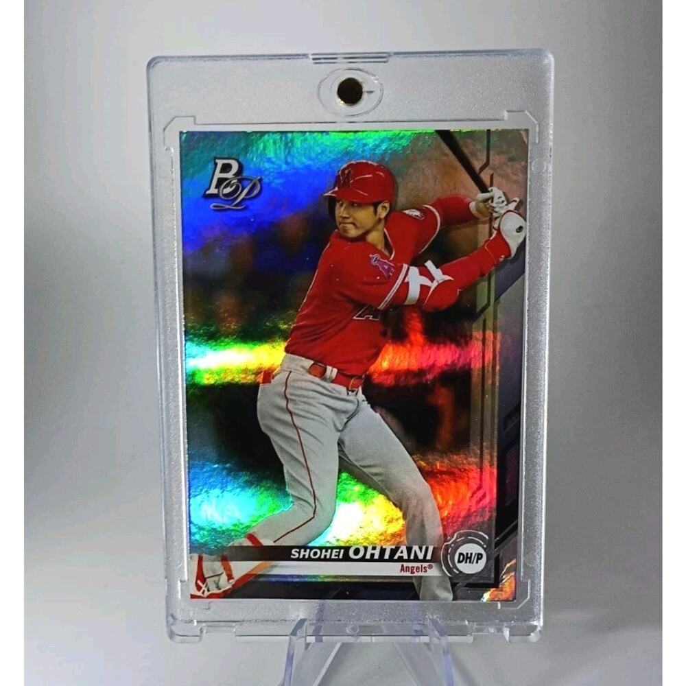 Shohei Ohtani 2019 Bowman Platinum #2 Silver Foil Refractor Batting Angels - Picture 5 of 10